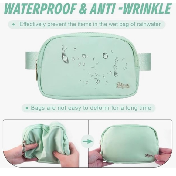 🆕 BOYATU Fanny Packs with Adjustable Strap, Mint green - Picture 2 of 8